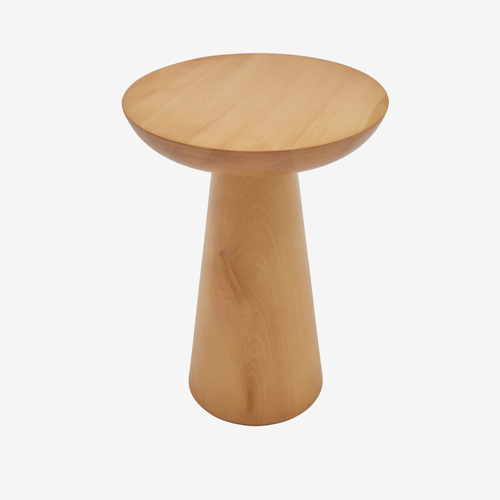 Mushroom Side Table 3 – Small Size with Natural Wood Finish