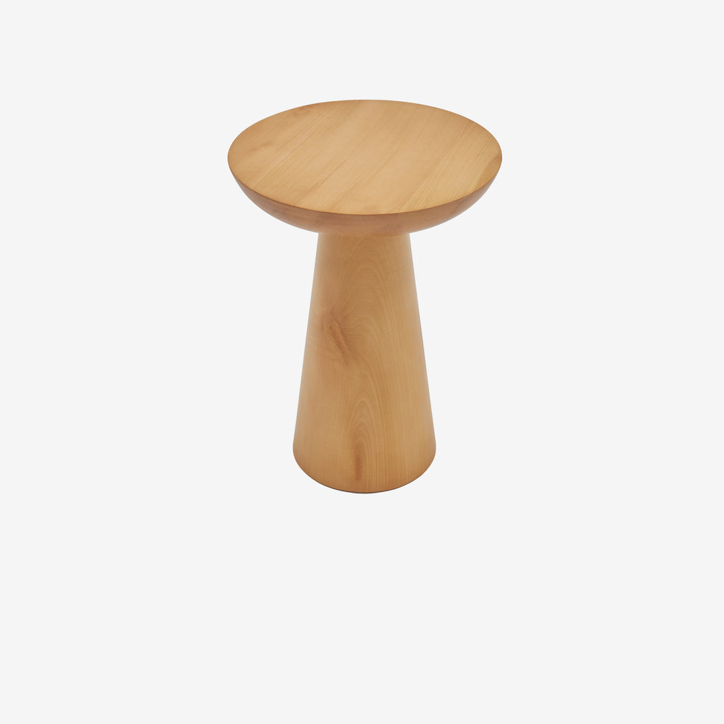 Mushroom Side Table 3 – Small Size with Natural Wood Finish