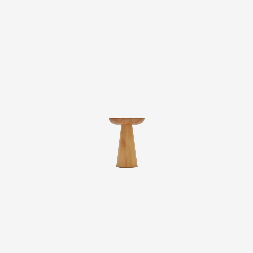 Mushroom Side Table 3 – Small Size with Natural Wood Finish